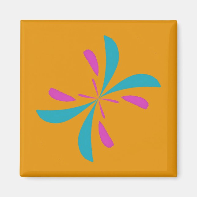 Simple Abstract Butterfly Flight Pattern Magnet (Front)