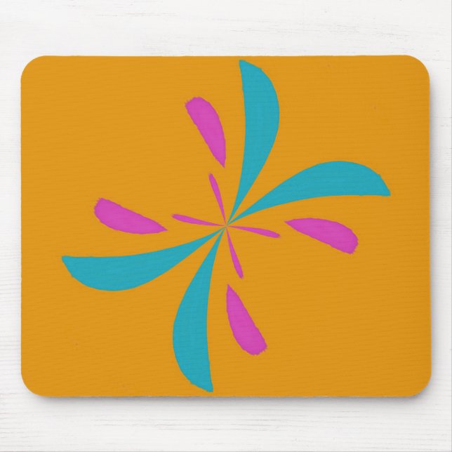 Simple Abstract Butterfly Flight Pattern Mouse Mat (Front)