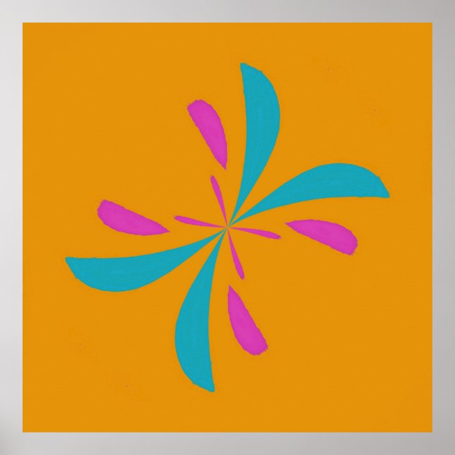 Simple Abstract Butterfly Flight Pattern Poster (Front)