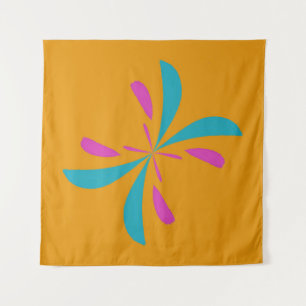 Simple Abstract Butterfly Flight Pattern Tapestry