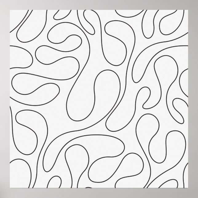 Simple Abstract Line Art | Poster (Front)