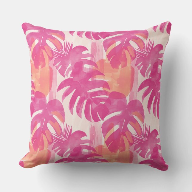 Simple abstract pattern with leaves of monstera, f cushion (Front)