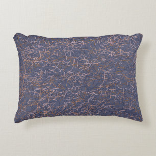 Simple Abstract Thread Art Blue Pattern Decorative Cushion