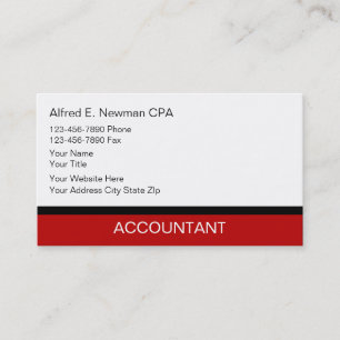 Simple Accountant Business Cards