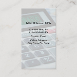 Simple Accountant CPA Business Cards 