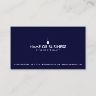 simple acoustic guitar business card