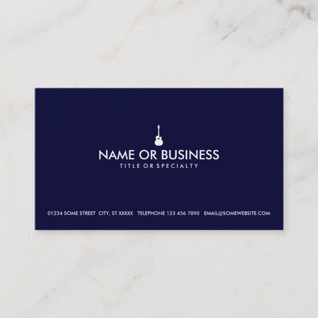 simple acoustic guitar business card (Front)