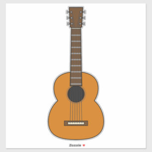 Simple Acoustic Guitar Cartoon