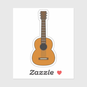 Simple Acoustic Guitar Cartoon