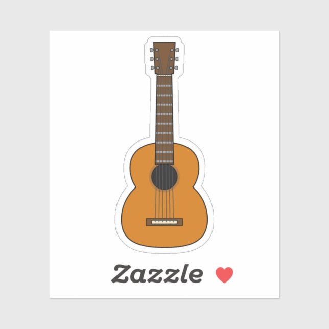 Simple Acoustic Guitar Cartoon (Sheet)