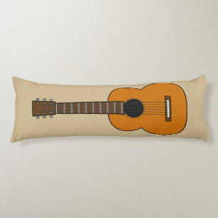 Simple Acoustic Guitar Cartoon Body Cushion