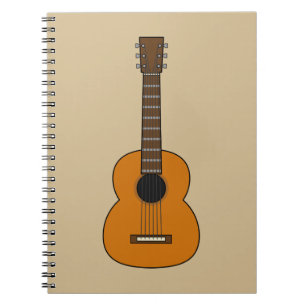 Simple Acoustic Guitar Cartoon Notebook