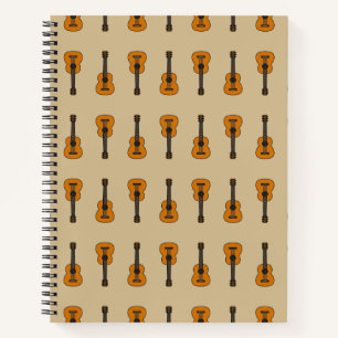 Simple Acoustic Guitar Cartoon Notebook