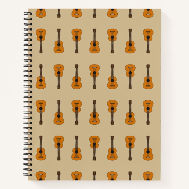 Simple Acoustic Guitar Cartoon Notebook (Front)