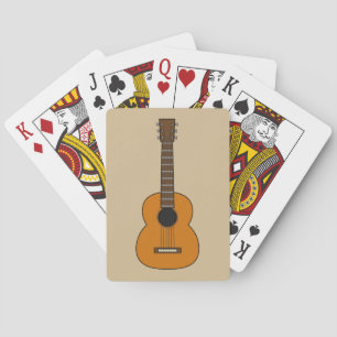 Simple Acoustic Guitar Cartoon Playing Cards