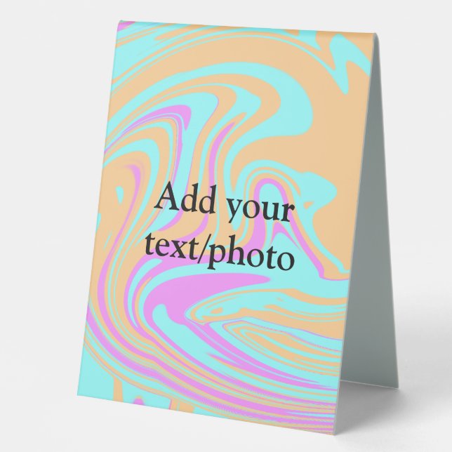 Simple acrylic pour marble add your text name cust (Front)