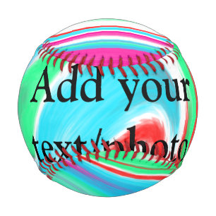 Simple acrylic pour marble add your text name cust baseball