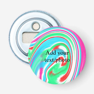 Simple acrylic pour marble add your text name cust bottle opener