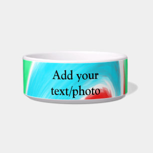 Simple acrylic pour marble add your text name cust bowl