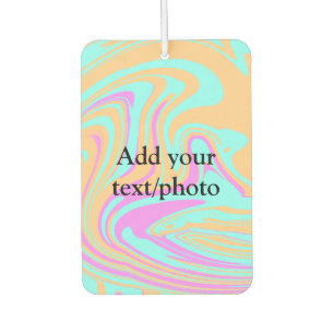 Simple acrylic pour marble add your text name cust car air freshener