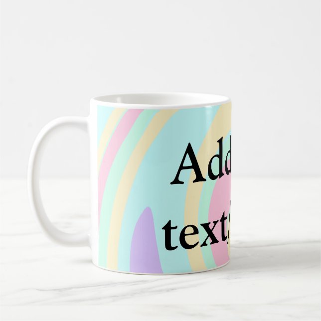Simple acrylic pour marble add your text name cust coffee mug (Left)