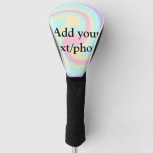 Simple acrylic pour marble add your text name cust golf head cover