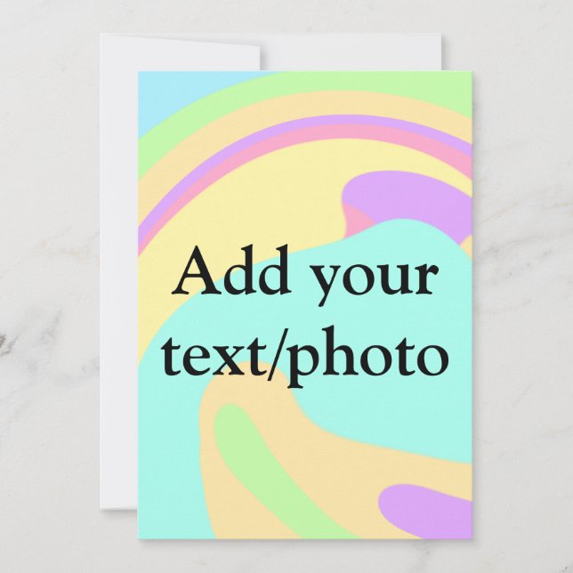 Simple acrylic pour marble add your text name cust holiday card (Front)