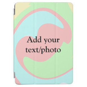 Simple acrylic pour marble add your text name cust iPad air cover