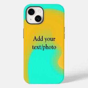 Simple acrylic pour marble add your text name cust iPhone 14 case