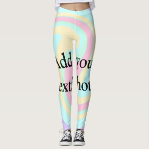 Simple acrylic pour marble add your text name cust leggings