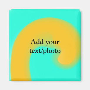 Simple acrylic pour marble add your text name cust magnet