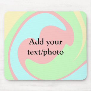 Simple acrylic pour marble add your text name cust mouse mat