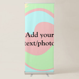 Simple acrylic pour marble add your text name cust retractable banner