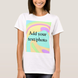 Simple acrylic pour marble add your text name cust T-Shirt