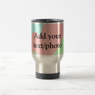 Simple acrylic pour marble add your text name cust travel mug