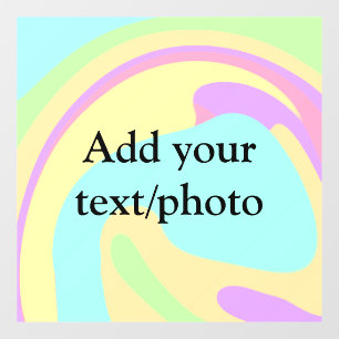 Simple acrylic pour marble add your text name cust window cling