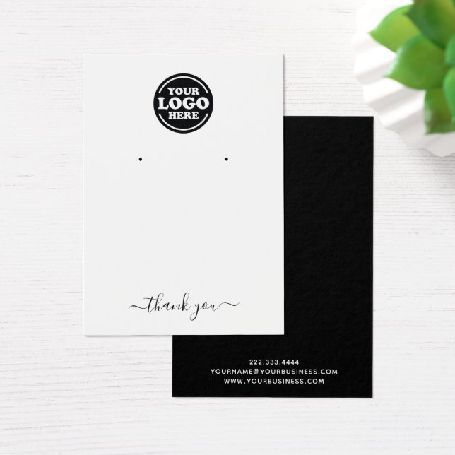 Simple Add Logo Jewellery Earring Display Card (Desk)
