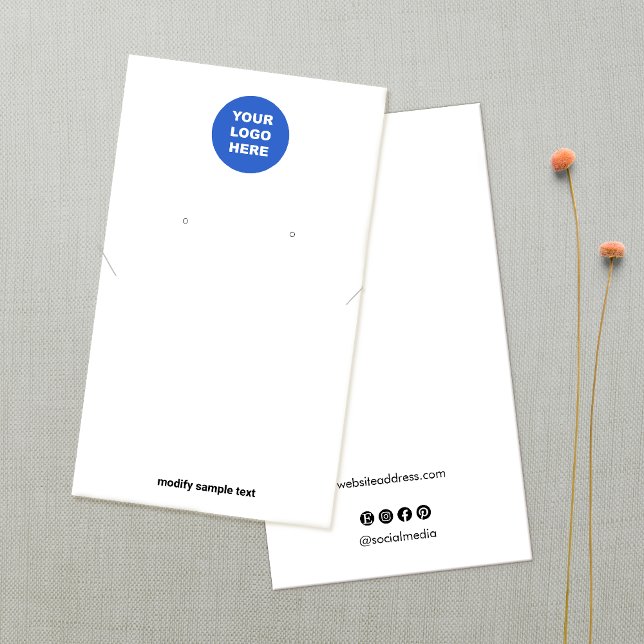 Simple Add  Logo Necklace Earring Display Card (Creator Uploaded)