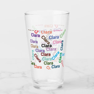 SIMPLE add name typography calligraphy color names Glass