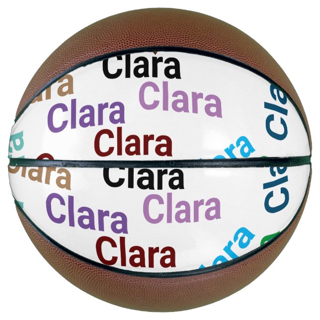 SIMPLE add name typography calligraphy colour name Basketball (Front)