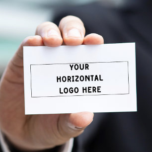 Simple Add Your Horizontal Logo 3:1 Ratio Custom Business Card