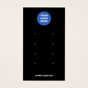 Simple Add Your Logo Multiple Earring Display Card