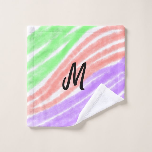 Simple add your name text Customise monogram Poste Wash Cloth (Wash Cloth)