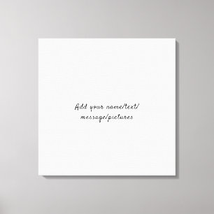 Simple add your name text Customise photo Coffee M Canvas Print