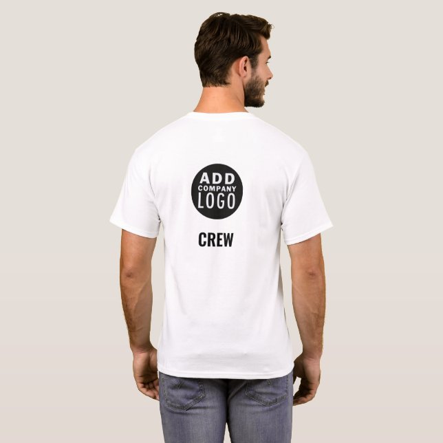 Simple Add Your Own Logo Business Employee T-Shirt (Back Full)