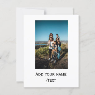 simple add your photo text family holiday kids par postcard