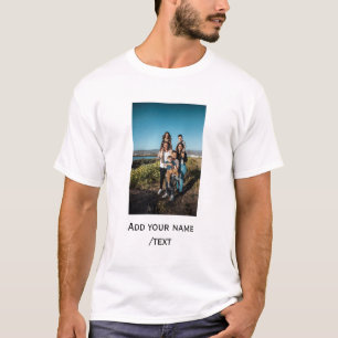 simple add your photo text family holiday kids par T-Shirt