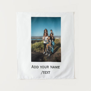 simple add your photo text family holiday kids par tapestry