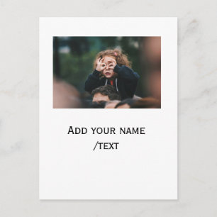 simple add your photo text kids funny holidays fam postcard