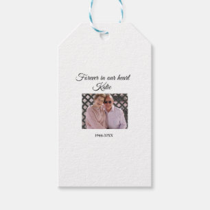 simple Add your photo text memorial keepsake Gift Tags